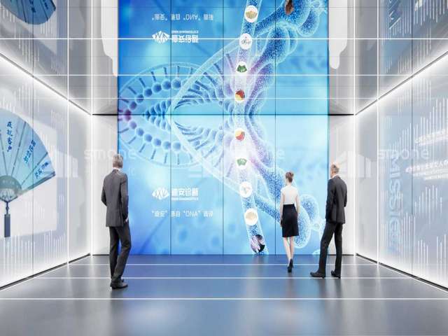 青岛多媒体企业展厅设计搭建